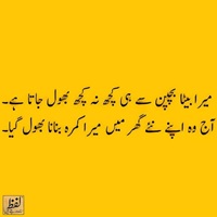 میرا بیٹا اپنے گھر میں میرا کمرہ بنانا بھول گیا